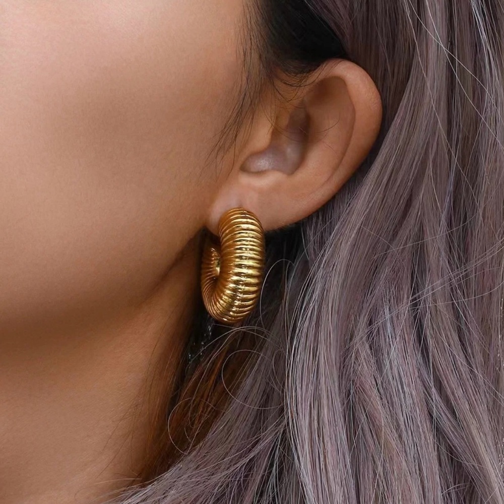 Chunky Small Hoop Earrings